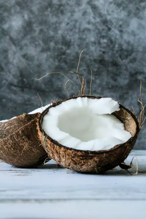 la moitié d'une noix de coco